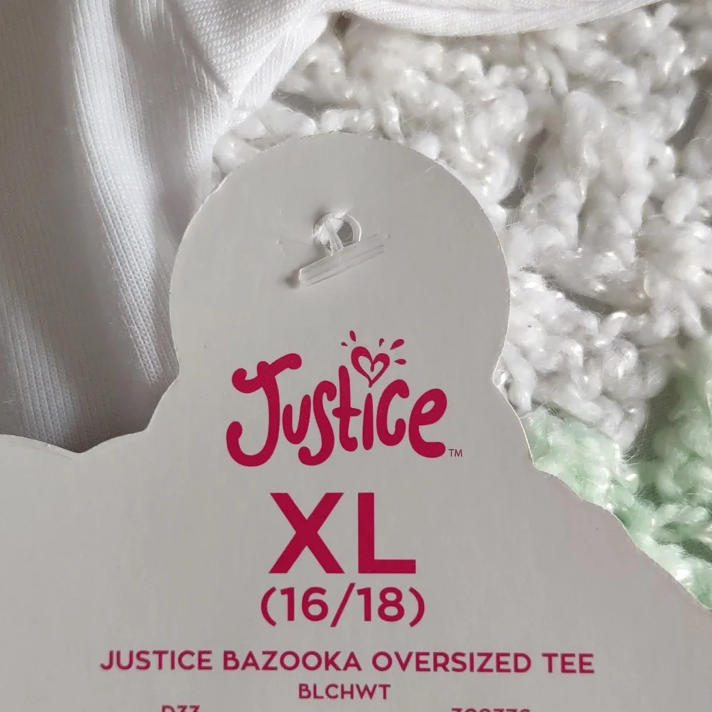 NWT Justice Size XL(16/18) Ring Pop Bazooka Oversized T-shirt